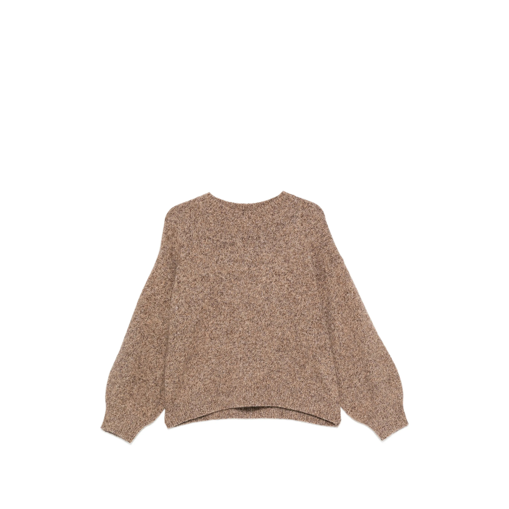 Mélange-Effect Crew-Neck Sweater