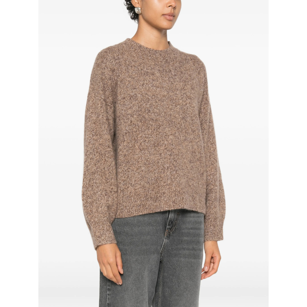 Mélange-Effect Crew-Neck Sweater