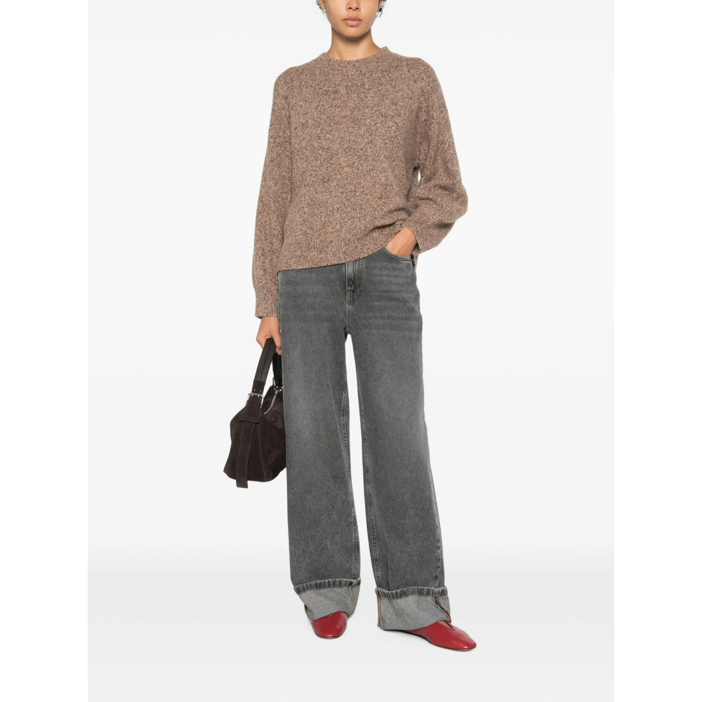 Mélange-Effect Crew-Neck Sweater