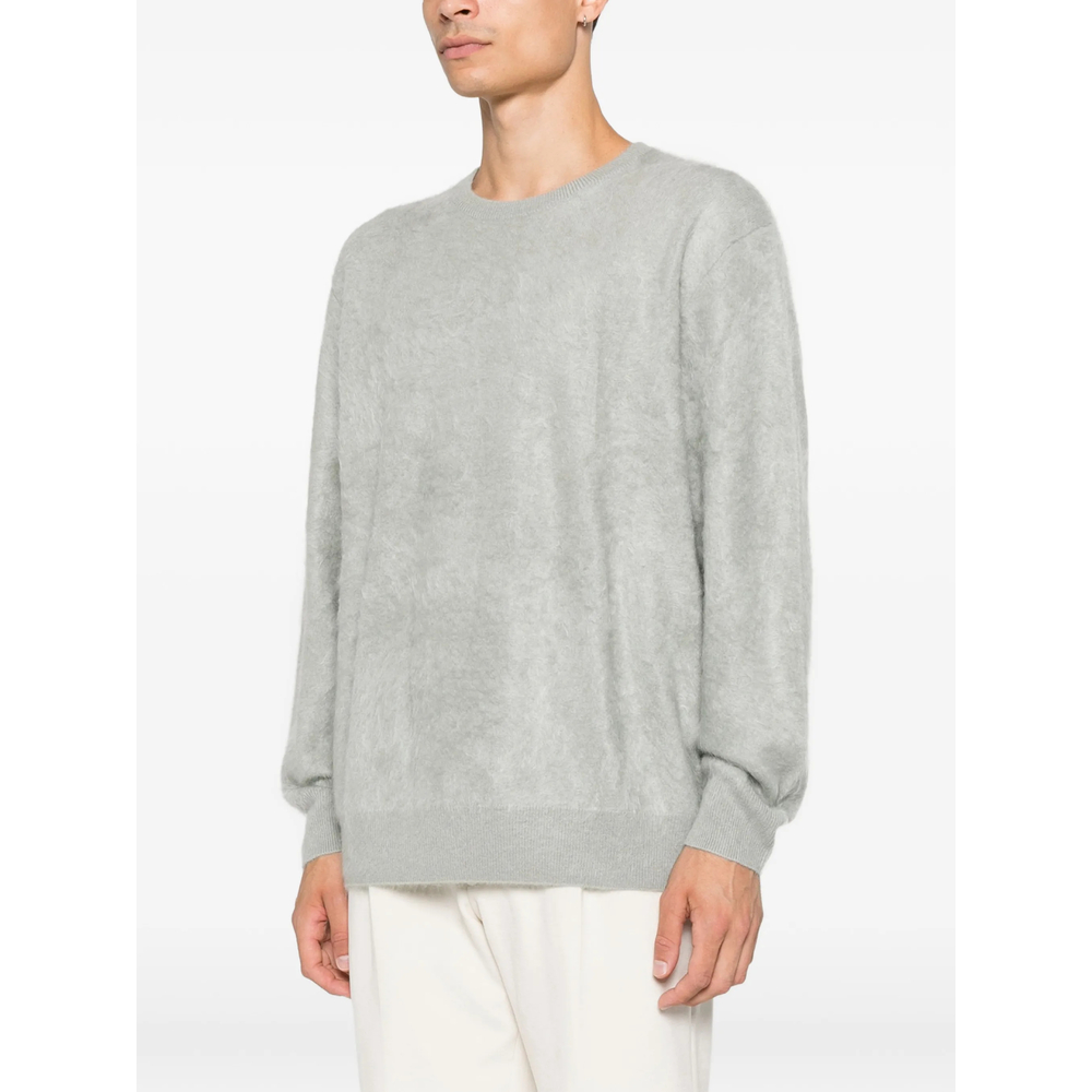 Crew Neck Brushed-Knit Sweater