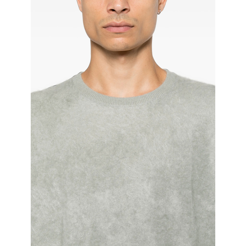 Crew Neck Brushed-Knit Sweater
