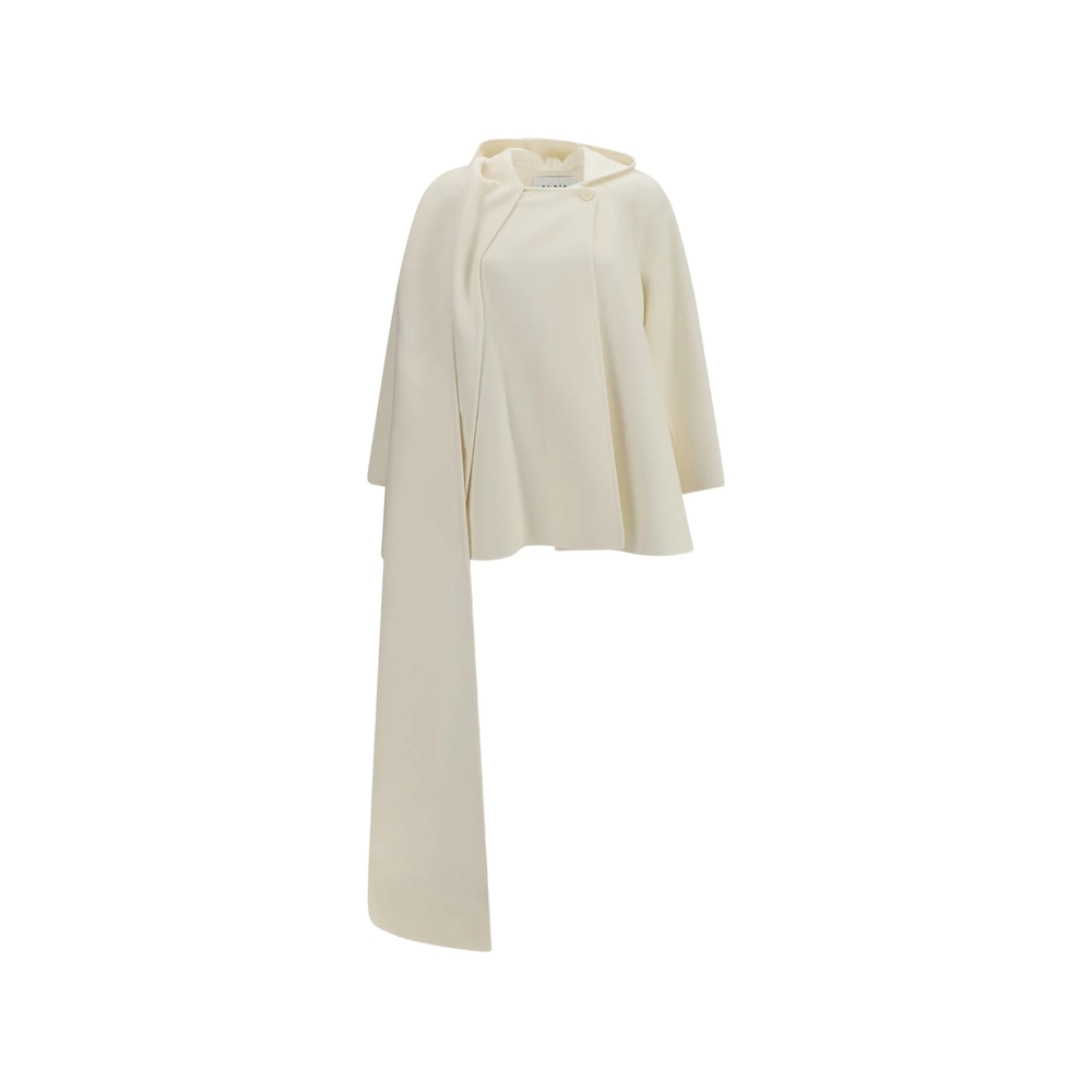 Alaïa Boiled-wool Scarf Coat