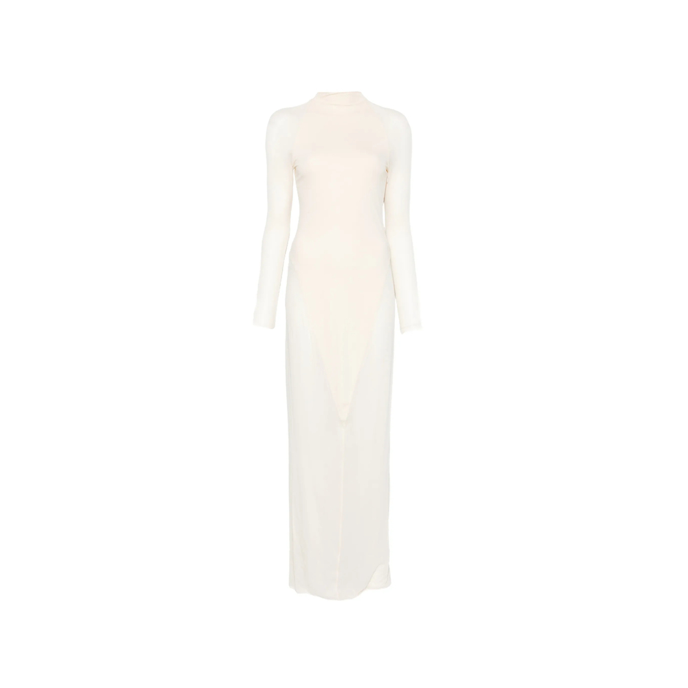 Alaïa Panelled Long-sleeved Maxi Dress