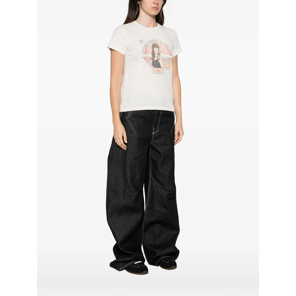 Re/Done Just A Girl Graphic-Print T-Shirt