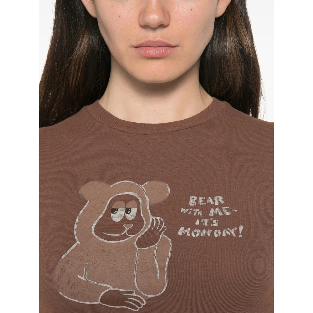 Re/Done 90S Baby Tee Monday Graphic-Print T-Shirt