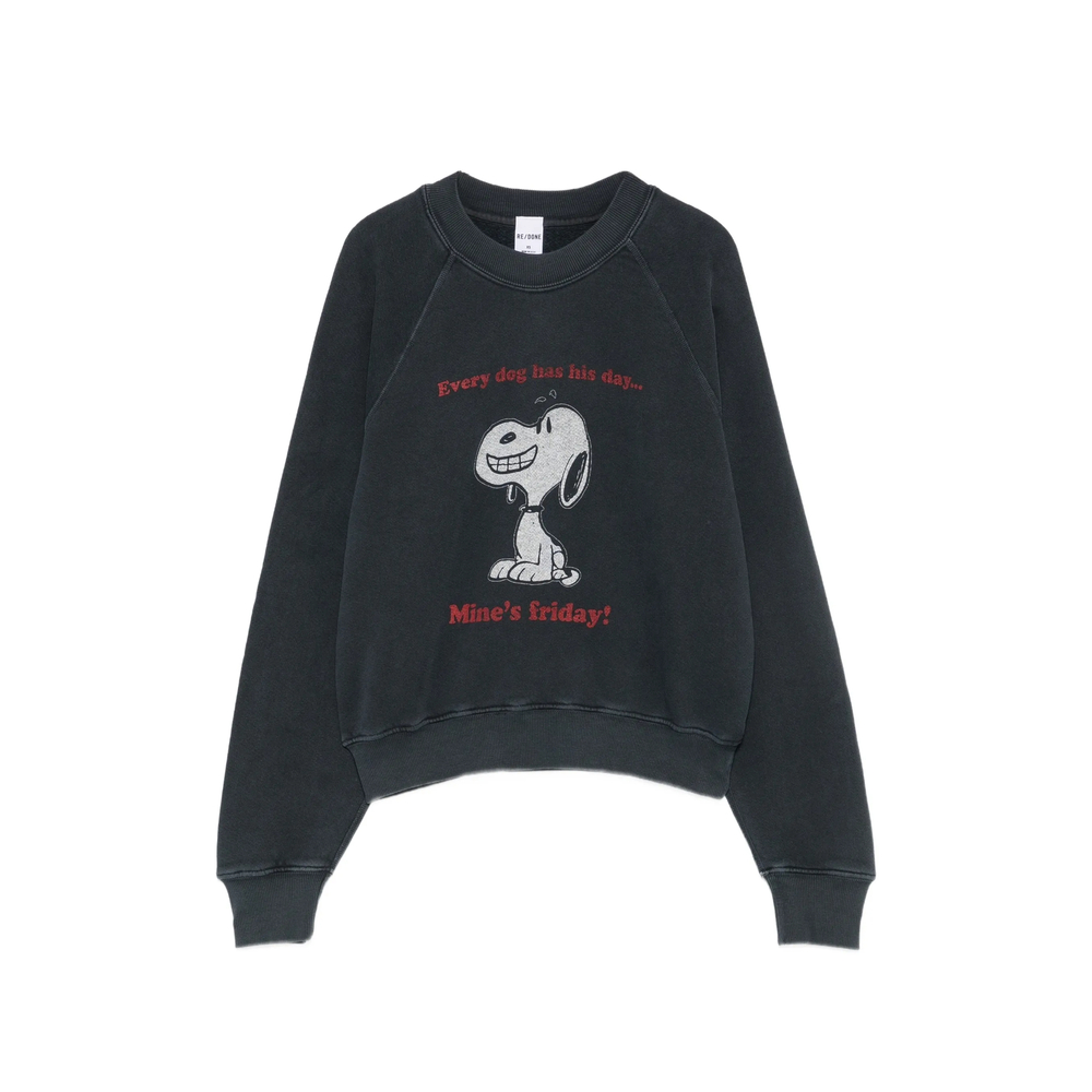 Re/done Graphic-print Raglan-sleeve Sweatshirt