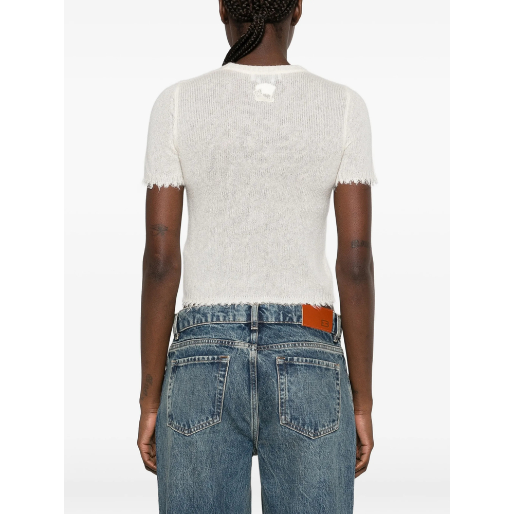 Re/Done Embroidered Distressed T-Shirt