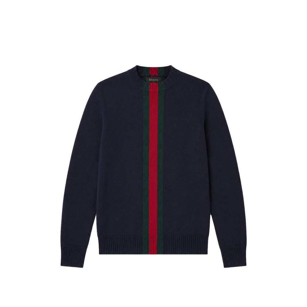 Gucci Web Stripe Wool Sweater