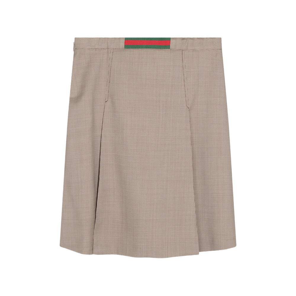 Gucci Web-stripe Pleated Skirt