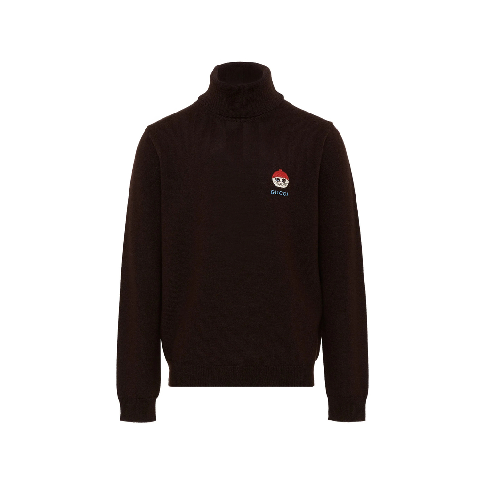 Gucci Embroidered Roll-neck Sweater
