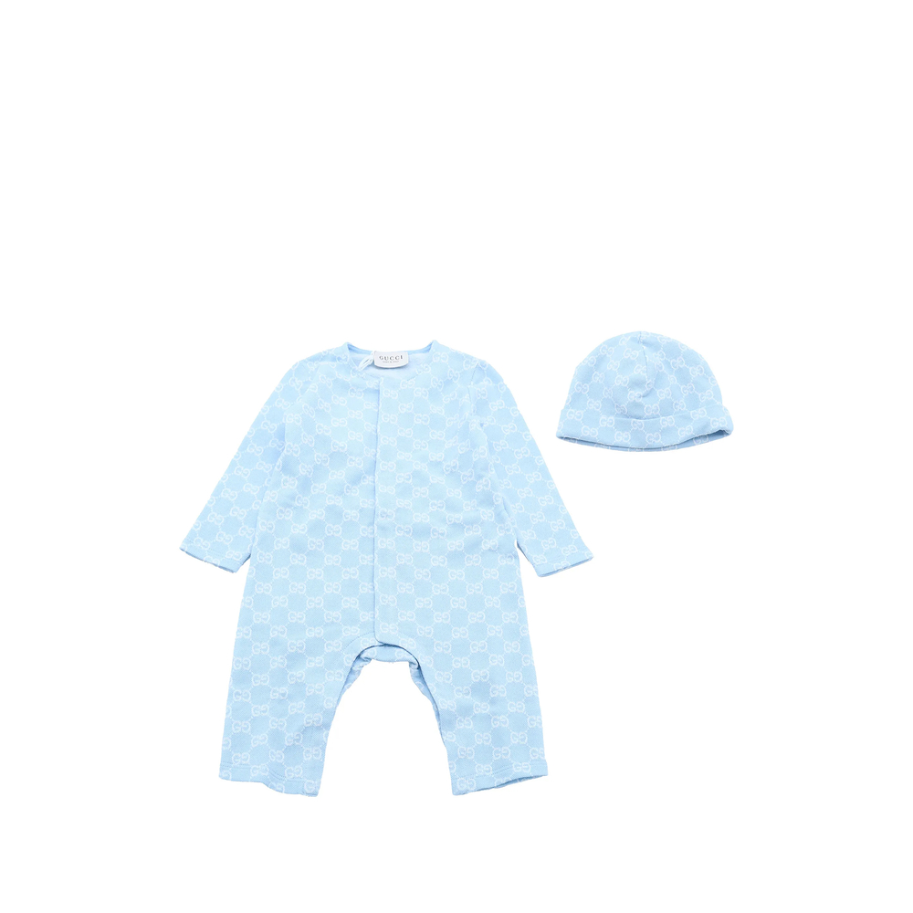Gucci Monogram-pattern Babygrow Set