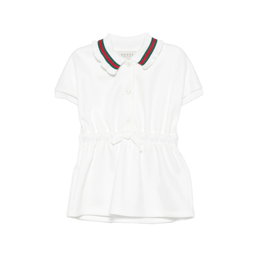 Gucci Web-stripe Ruffled-collar Dress