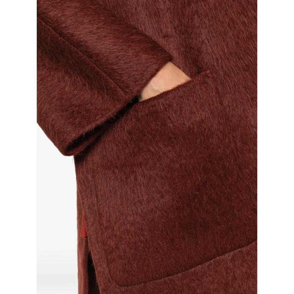 Brushed-Finish Oversized Coat