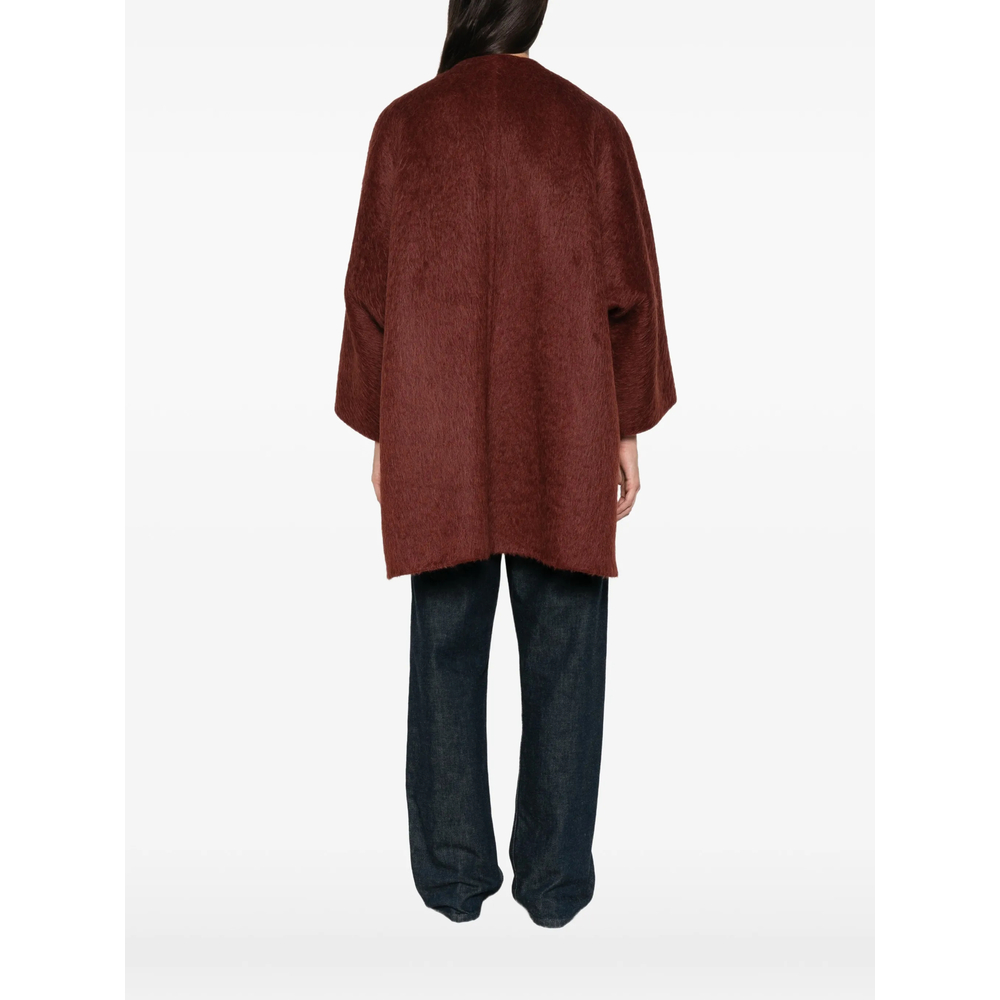 Brushed-Finish Oversized Coat