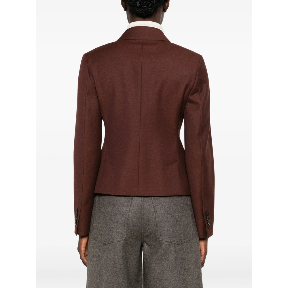 Double-Breasted Peaked-Lapel Jacket