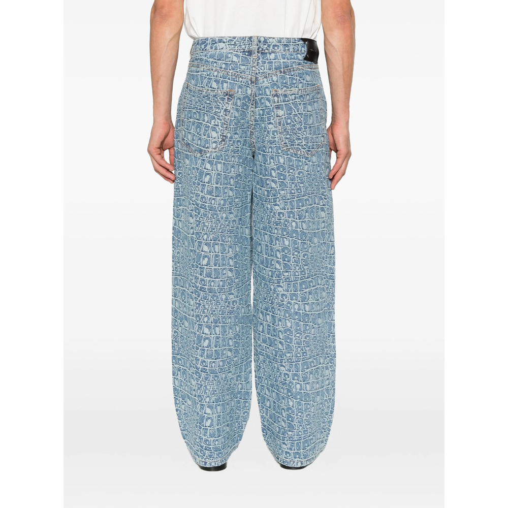 Jacquard-Pattern Jeans