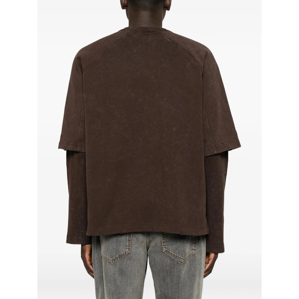 Logo-Embroidered Layered-Sleeve Sweatshirt