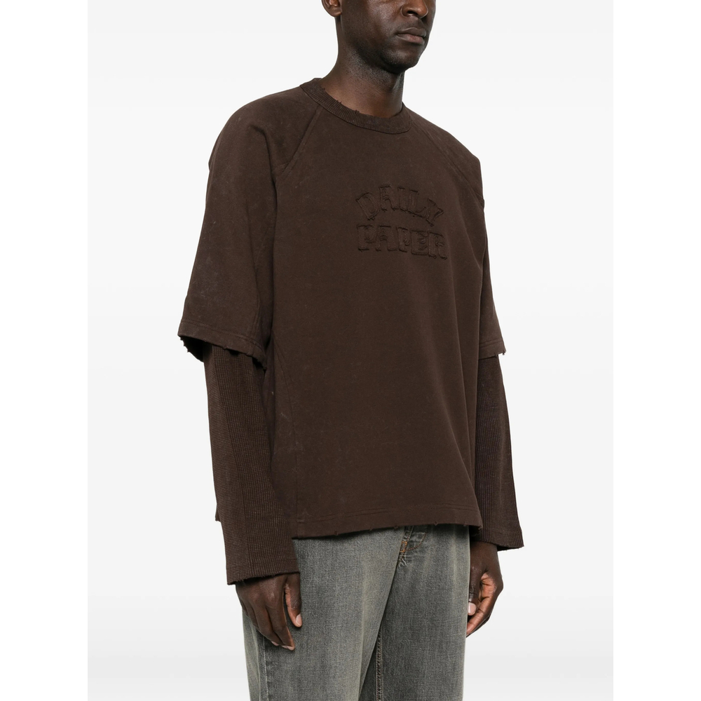 Logo-Embroidered Layered-Sleeve Sweatshirt