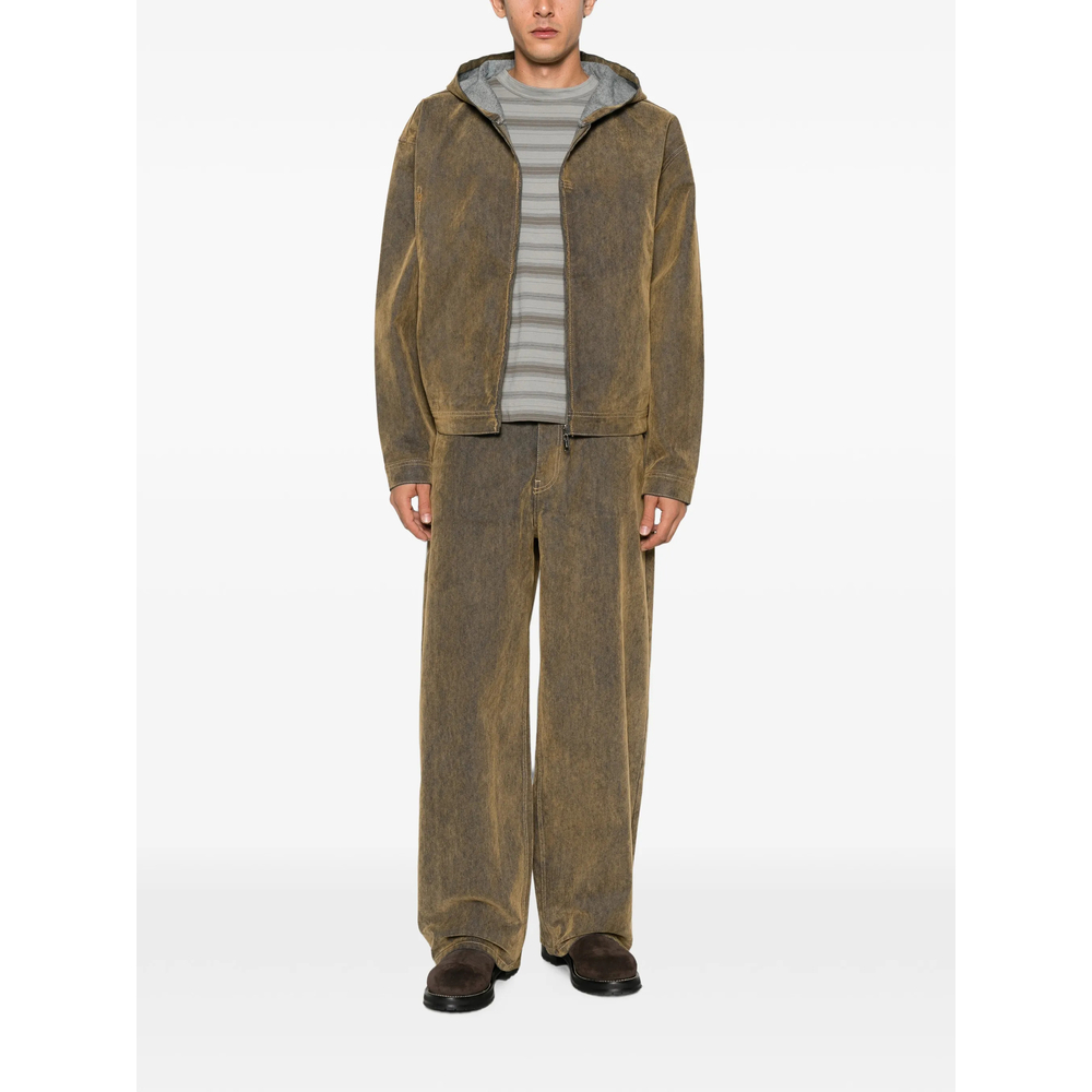 Acid-Wash Hooded Jacket