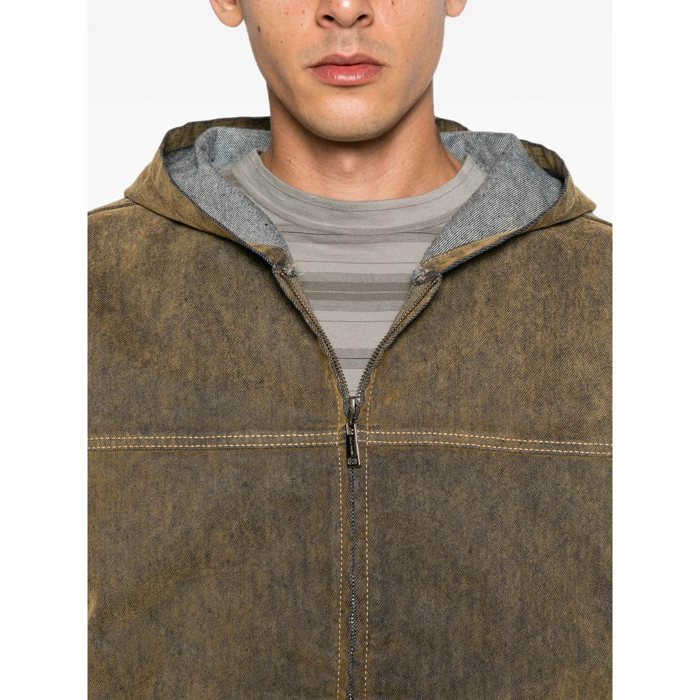 Acid-Wash Hooded Jacket