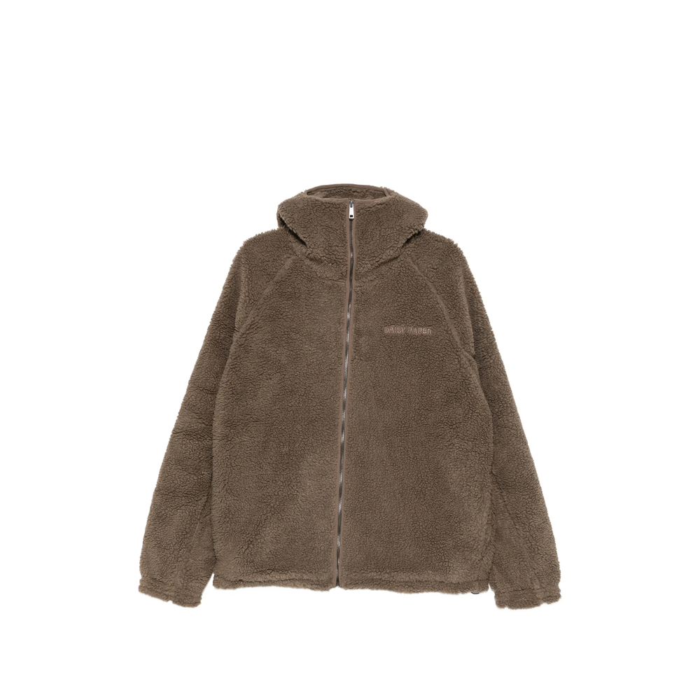 Dias Sherpa-Texture Zip-Up Hooded Jacket