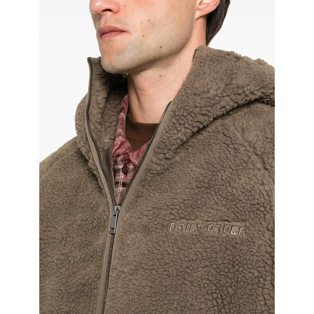 Dias Sherpa-Texture Zip-Up Hooded Jacket