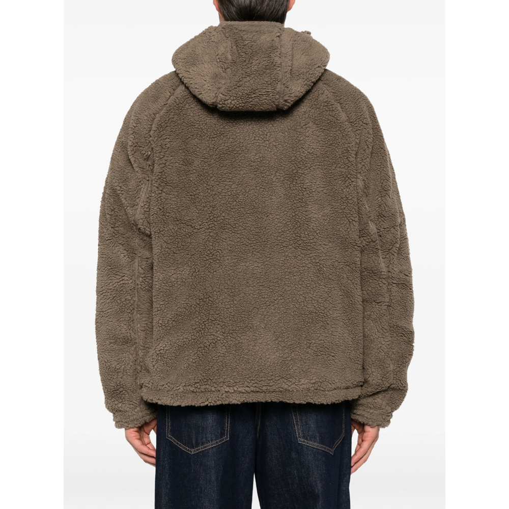 Dias Sherpa-Texture Zip-Up Hooded Jacket