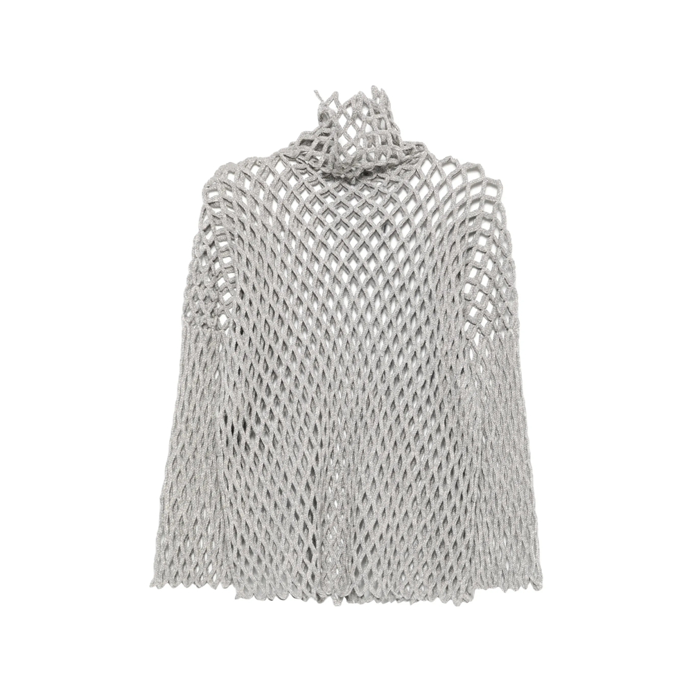Sportmax Open-knit Funnel-neck Sweater