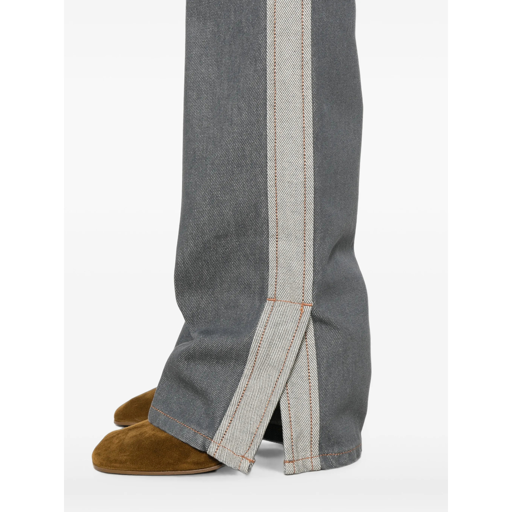 Side-Stripe Split-Hem Jeans