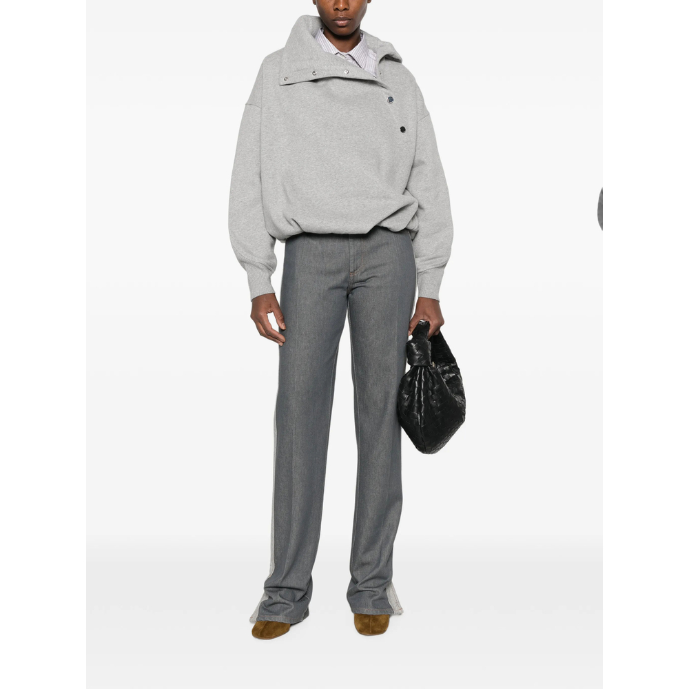 Side-Stripe Split-Hem Jeans