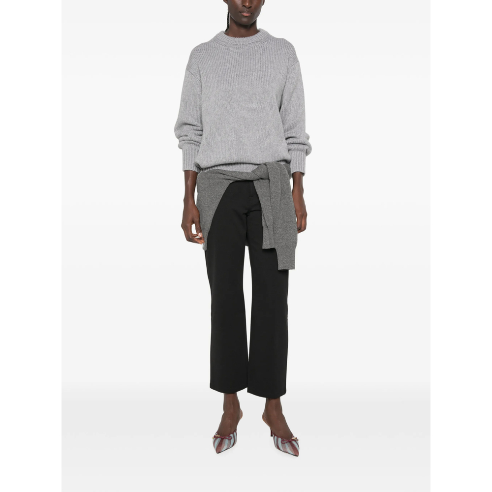 Ribbed-Knit Crew-Neck Sweater