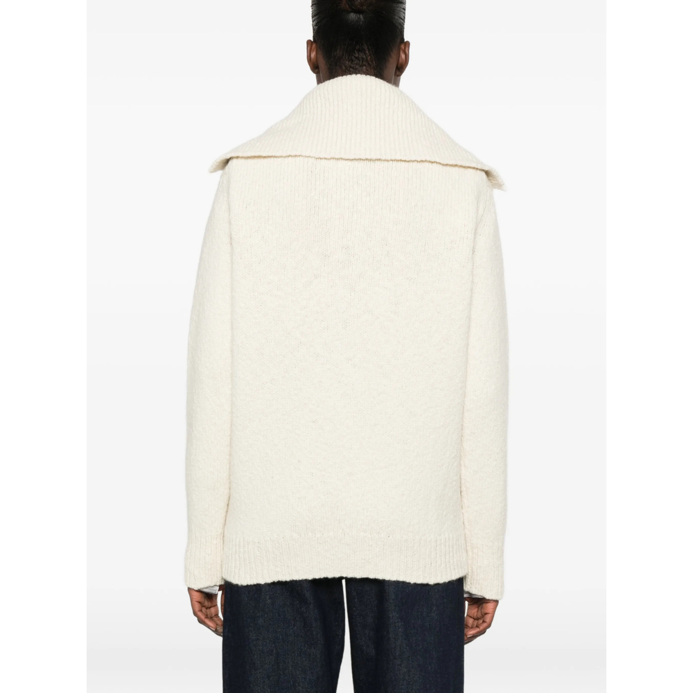 Button-Up Sailor-Collar Knit