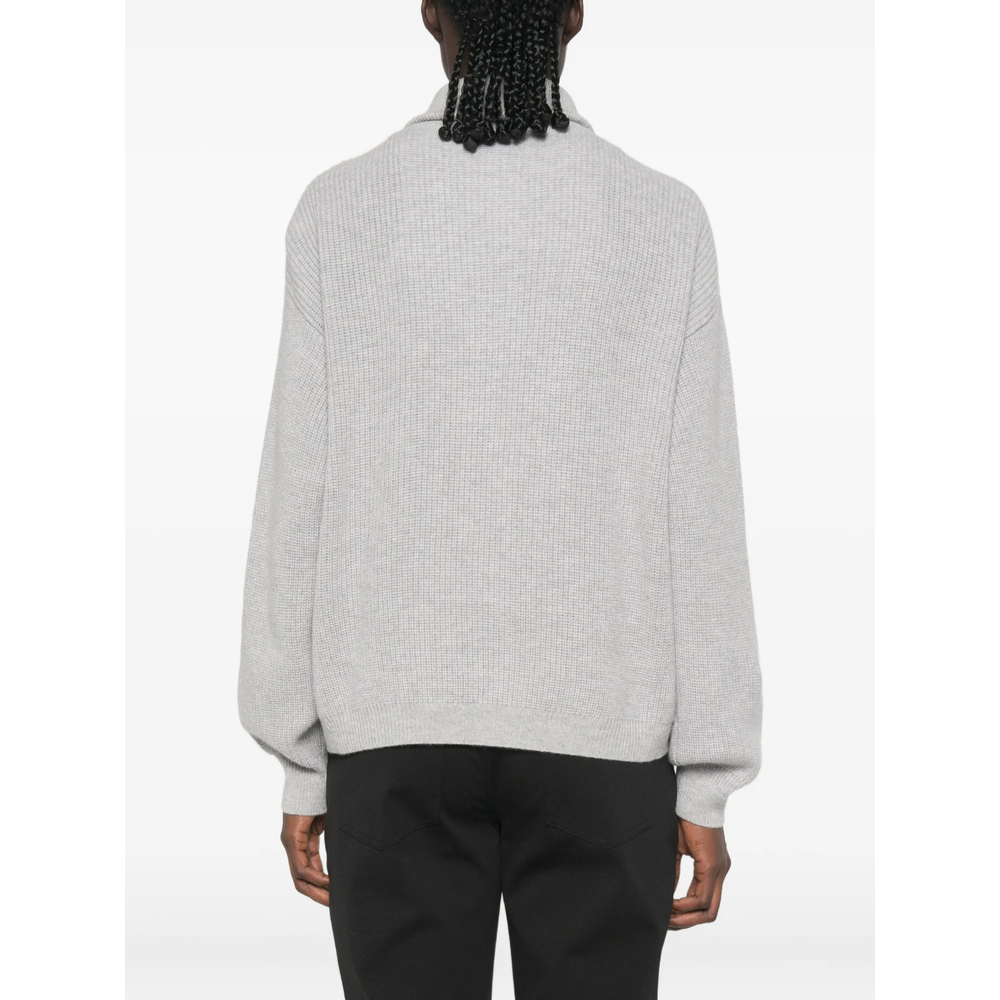 Ribbed-Knit Half-Zip Sweater