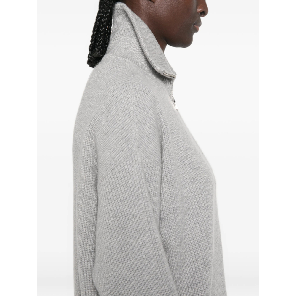 Ribbed-Knit Half-Zip Sweater