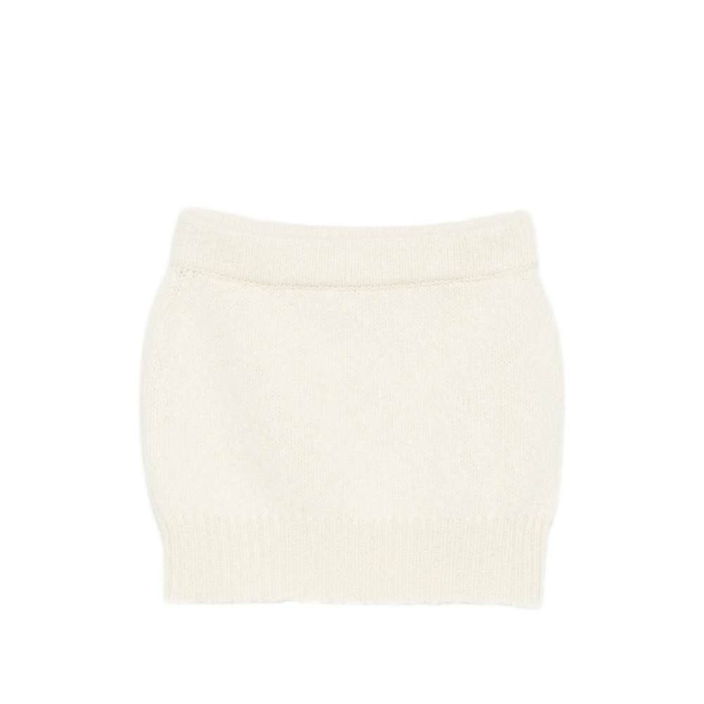Malo Aran Ribbed-knit Mini Skirt