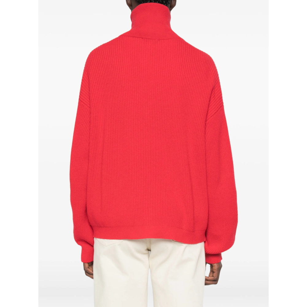 Ribbed-Knit Half-Zip Sweater