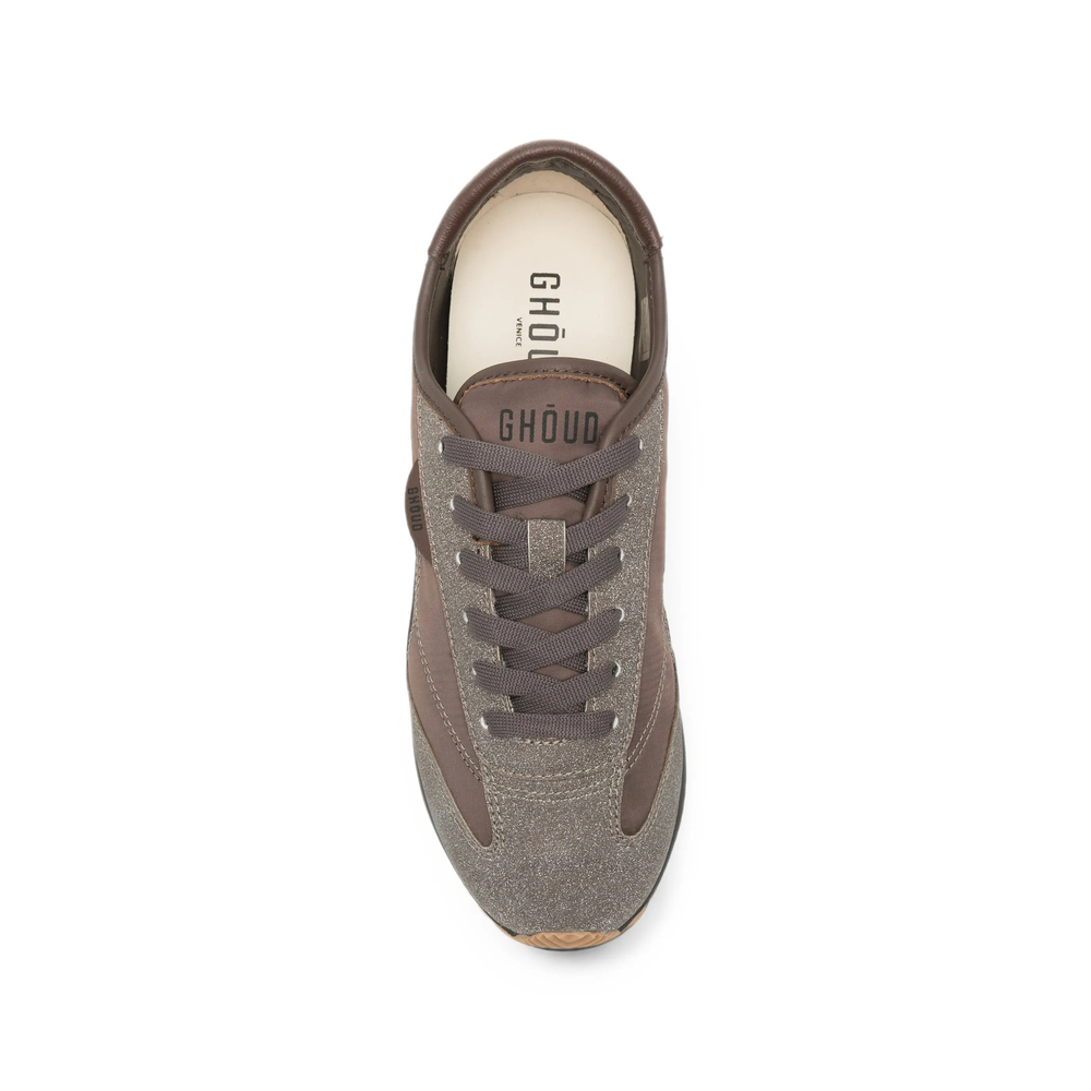 Glitter-Effect Panelled Sneakers