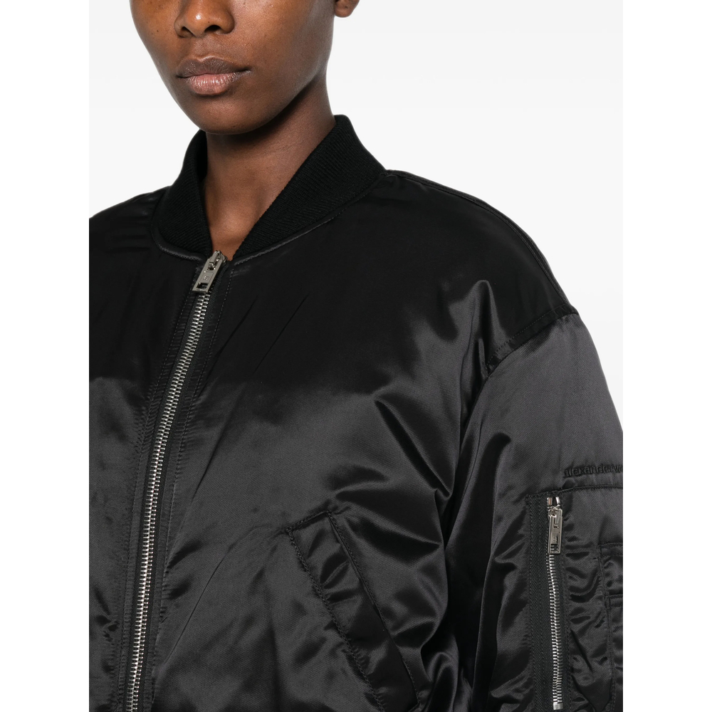 Faux Fur Lined Bomber Jacket