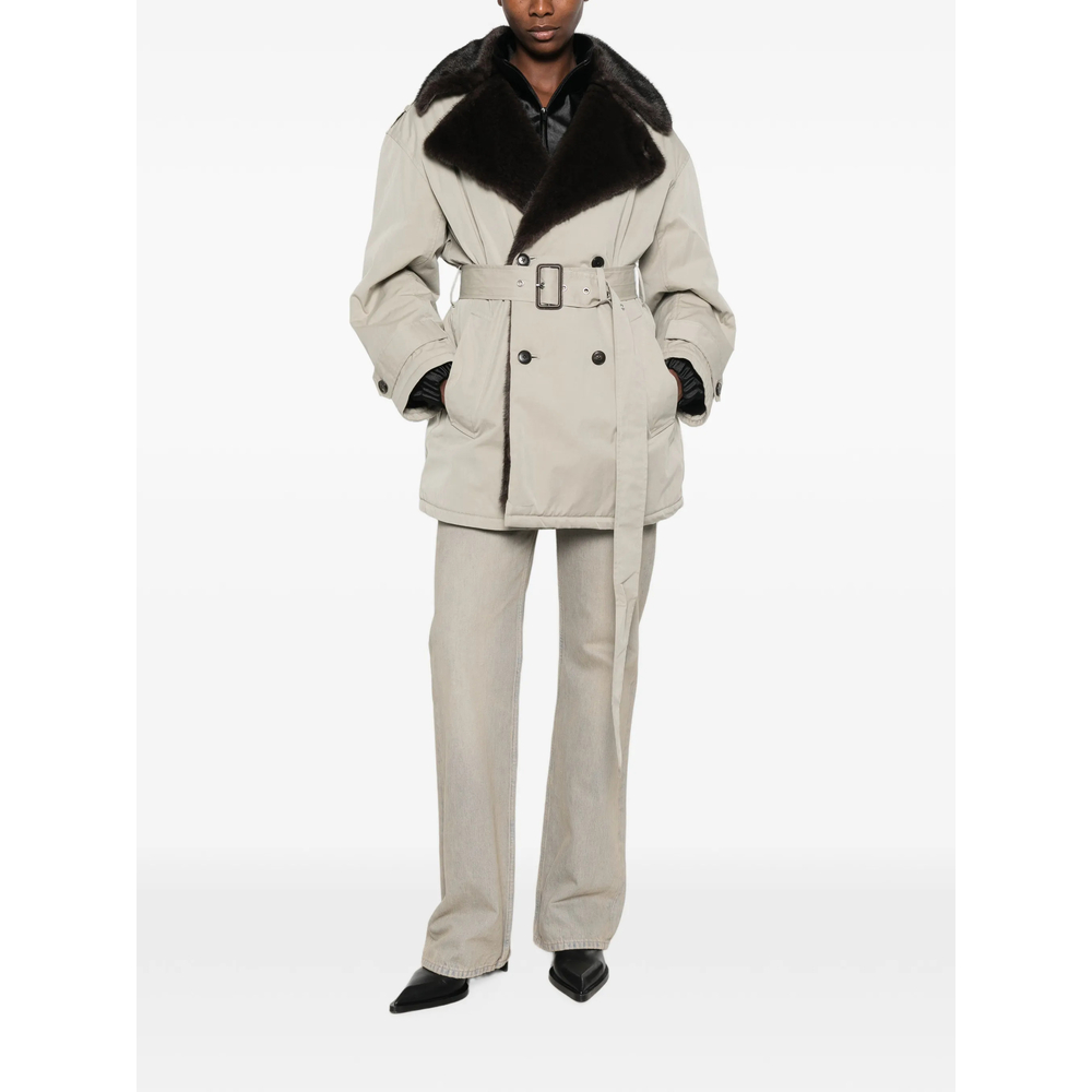 Faux Fur Lined Oversized Trench Coat