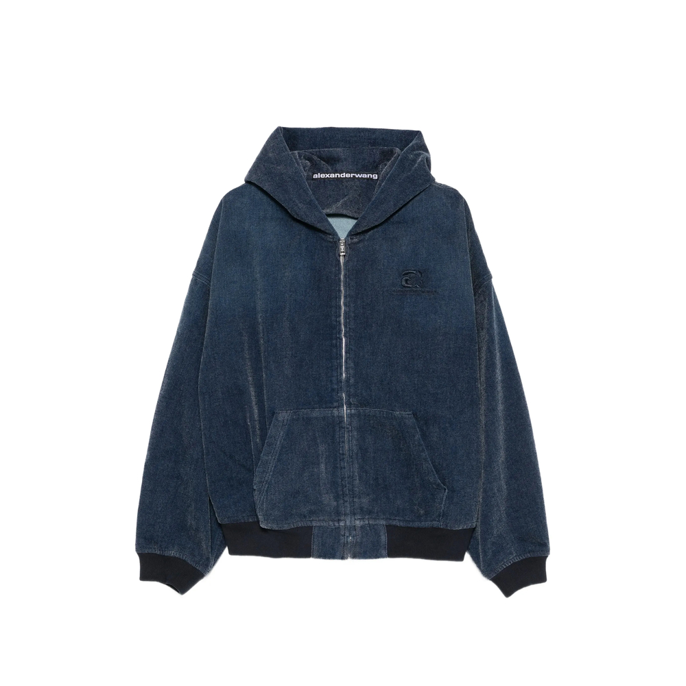 Brushed Denim Oversized Hoodie