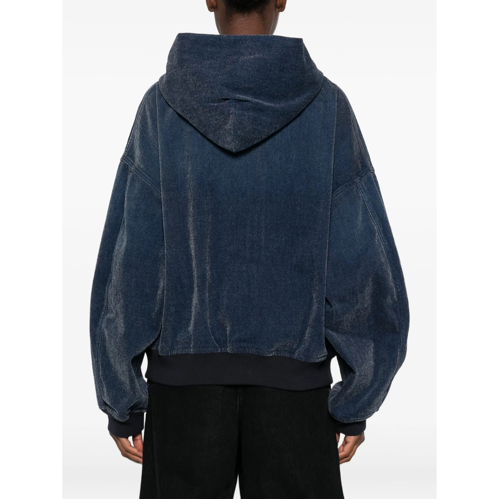 Brushed Denim Oversized Hoodie