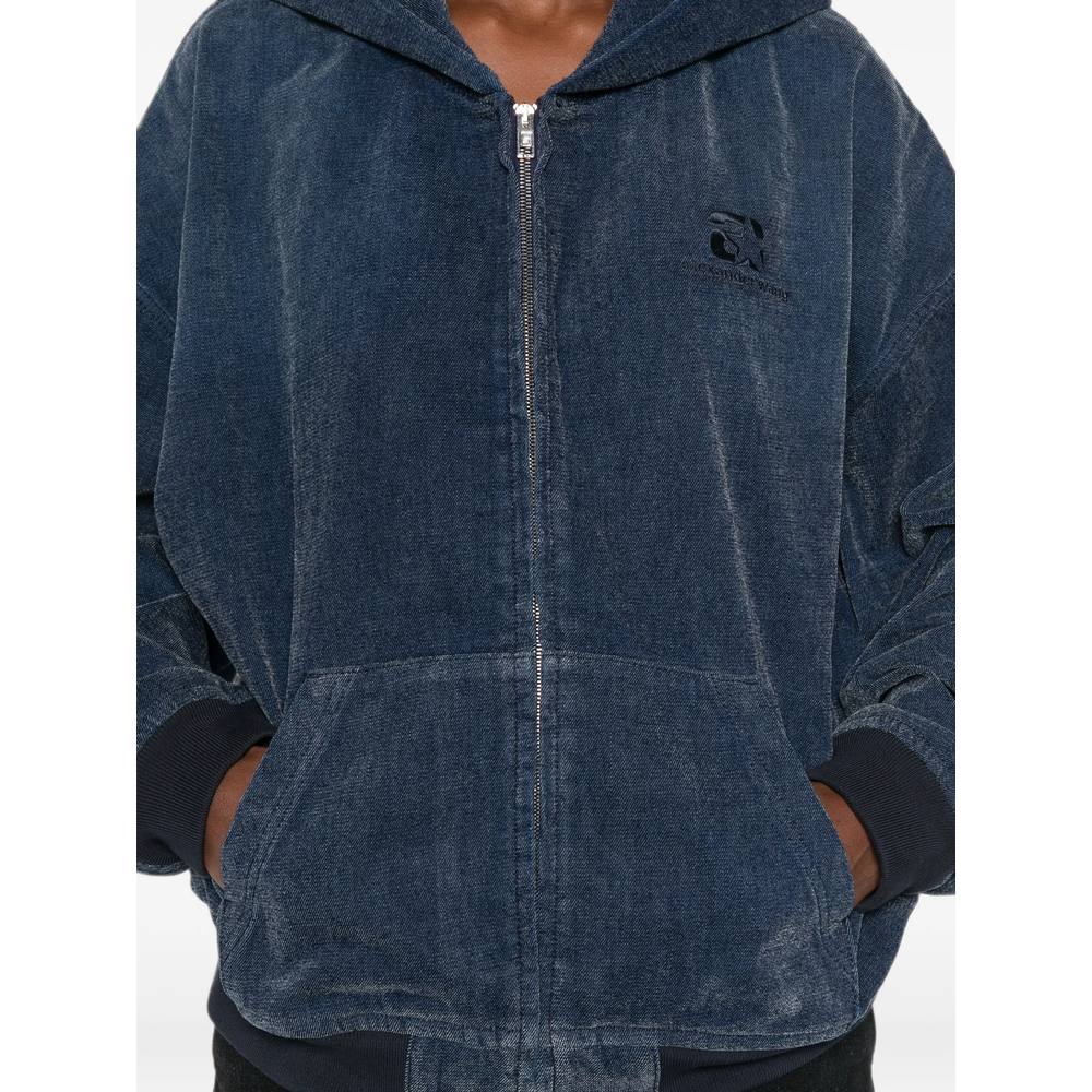 Brushed Denim Oversized Hoodie