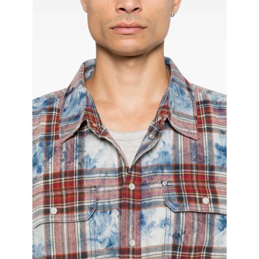 Logo-Embroidered Checked Shirt