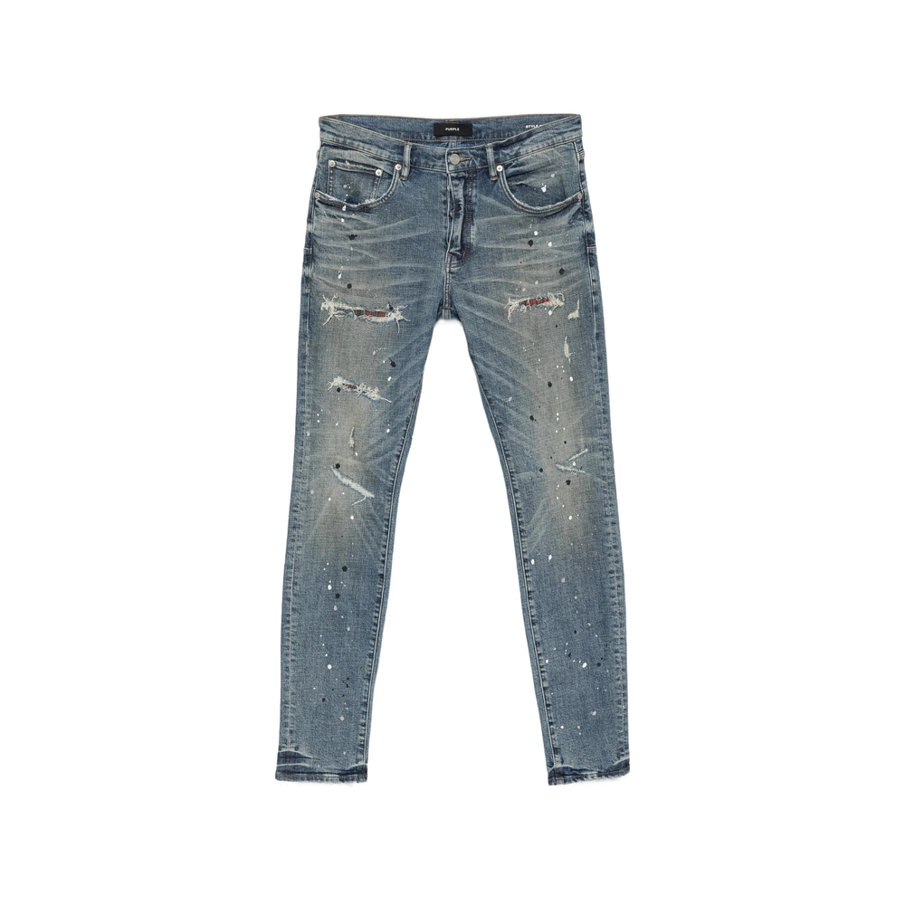 Distressed Paint-Splatter Skinny