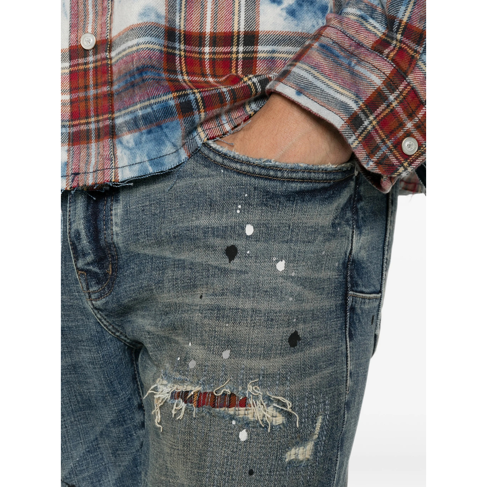 Distressed Paint-Splatter Skinny