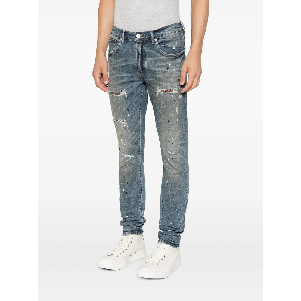 Distressed Paint-Splatter Skinny