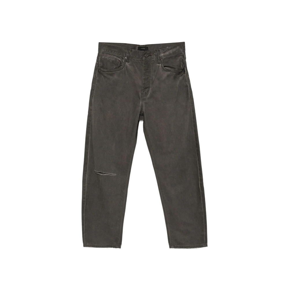 Distressed Wide-Leg Jeans