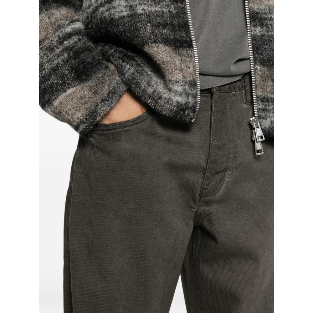 Distressed Wide-Leg Jeans