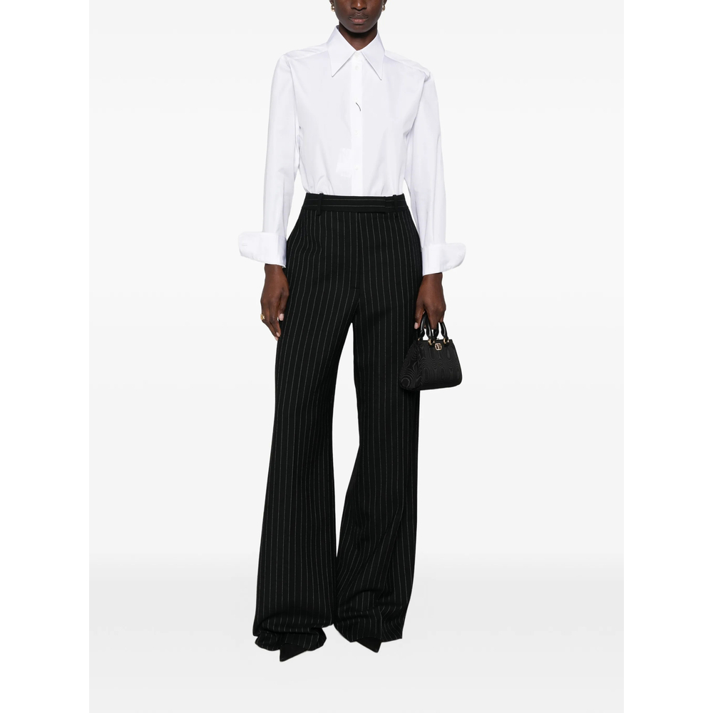 Pointed-Collar Long-Sleeve Shirt