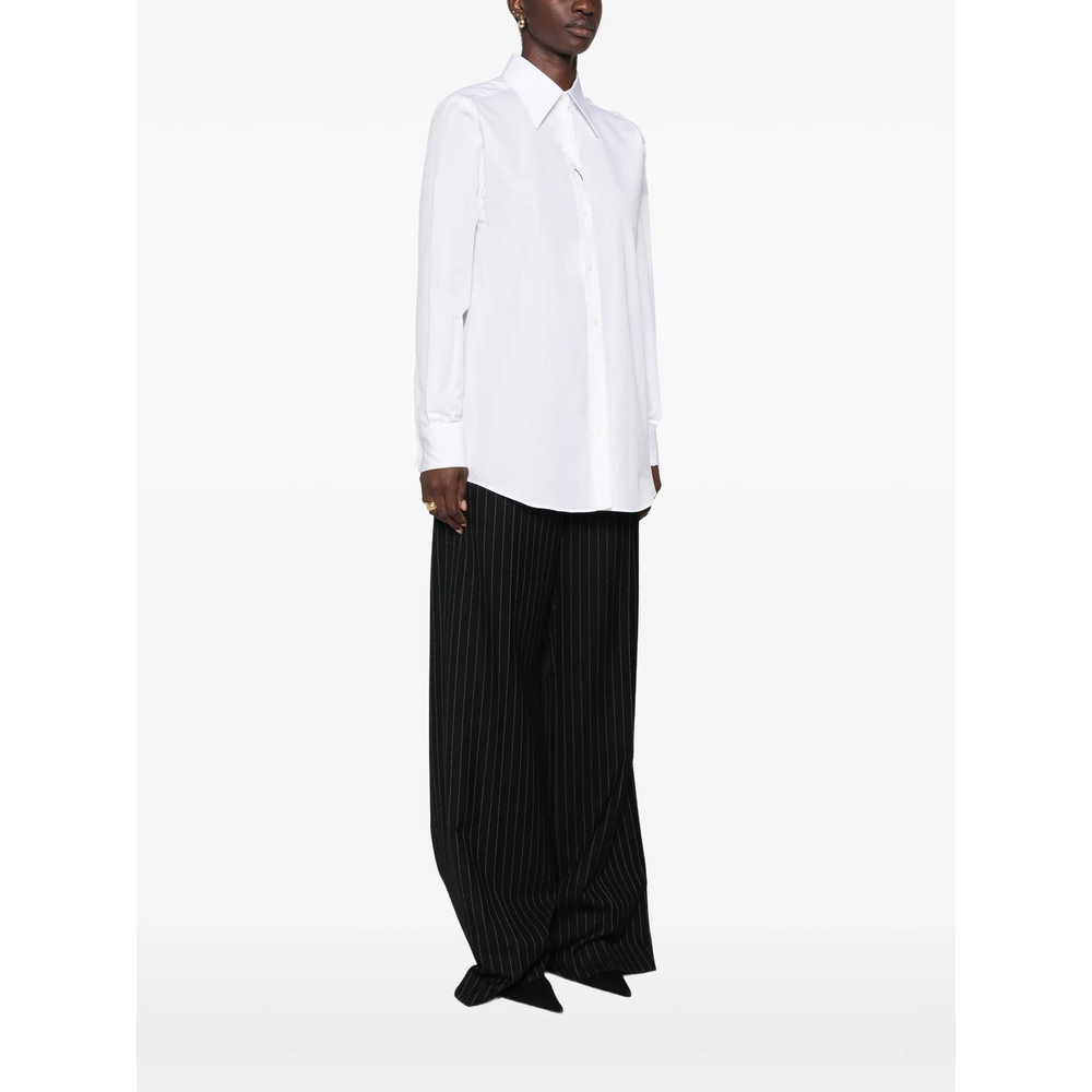 Pointed-Collar Long-Sleeve Shirt